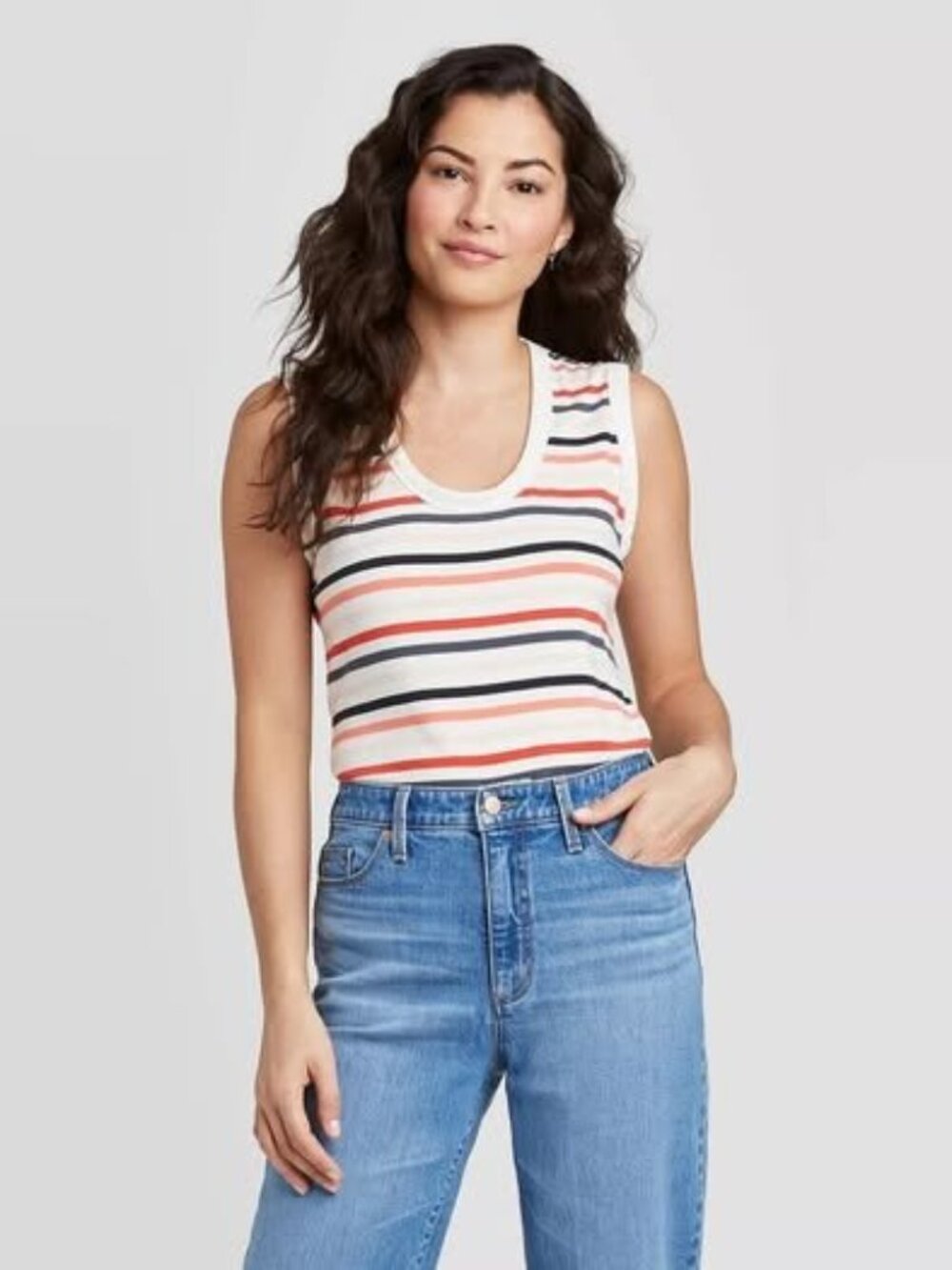 Brand New Women's Tank Top - Universal Thread, Striped, XL.